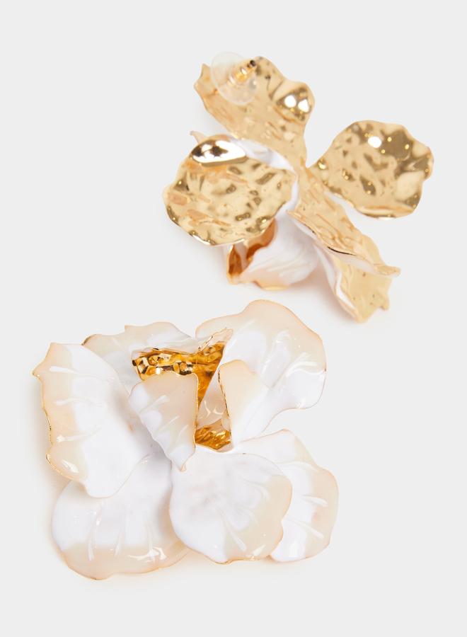 Styli Enamel Flower Earrings - Image 1